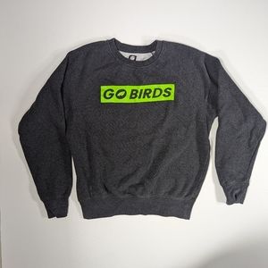 New Era Sweatshirt Men's Small Gray Green NFL Philadelphia Eagles Retro Go Birds